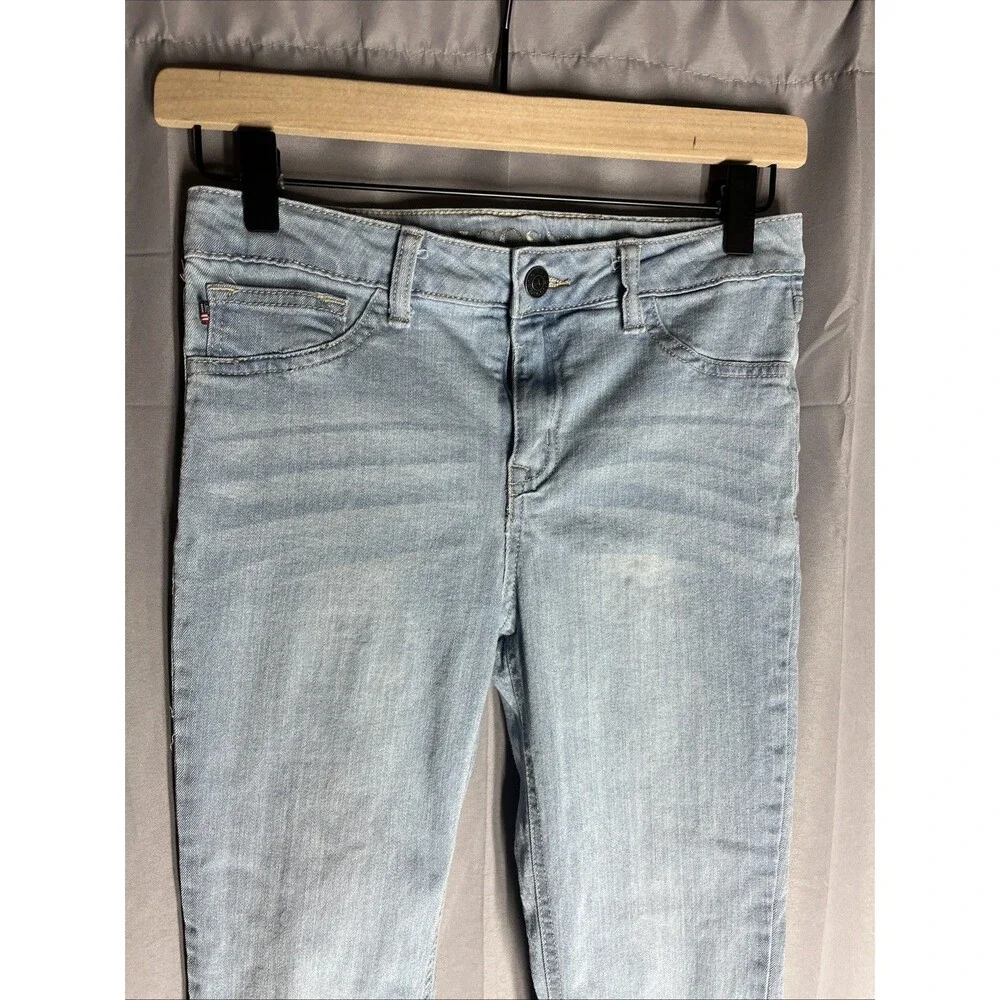 Vigoss Jeans Girls Size 14 Youth Blue Slim Light Wash Denim Skinny adjustable
